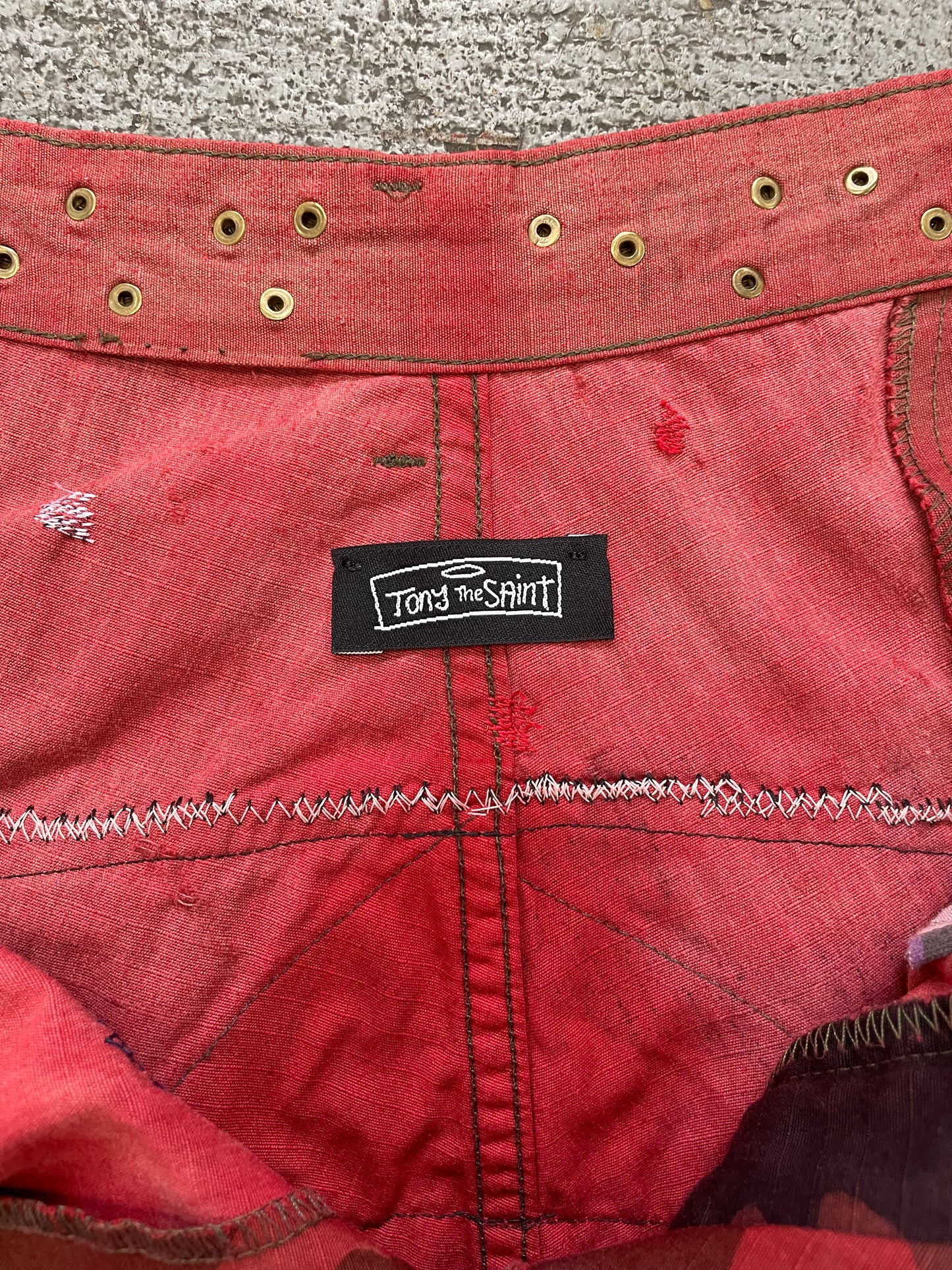 Overdyed Studded Camo Cargo Pants