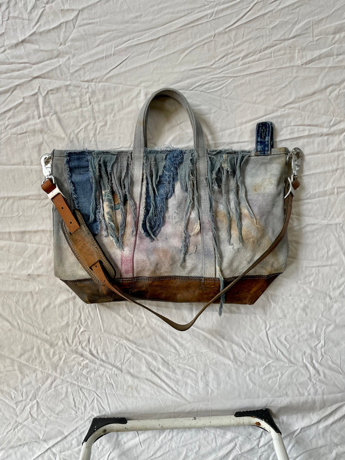 Scraps Painted Canvas Bag