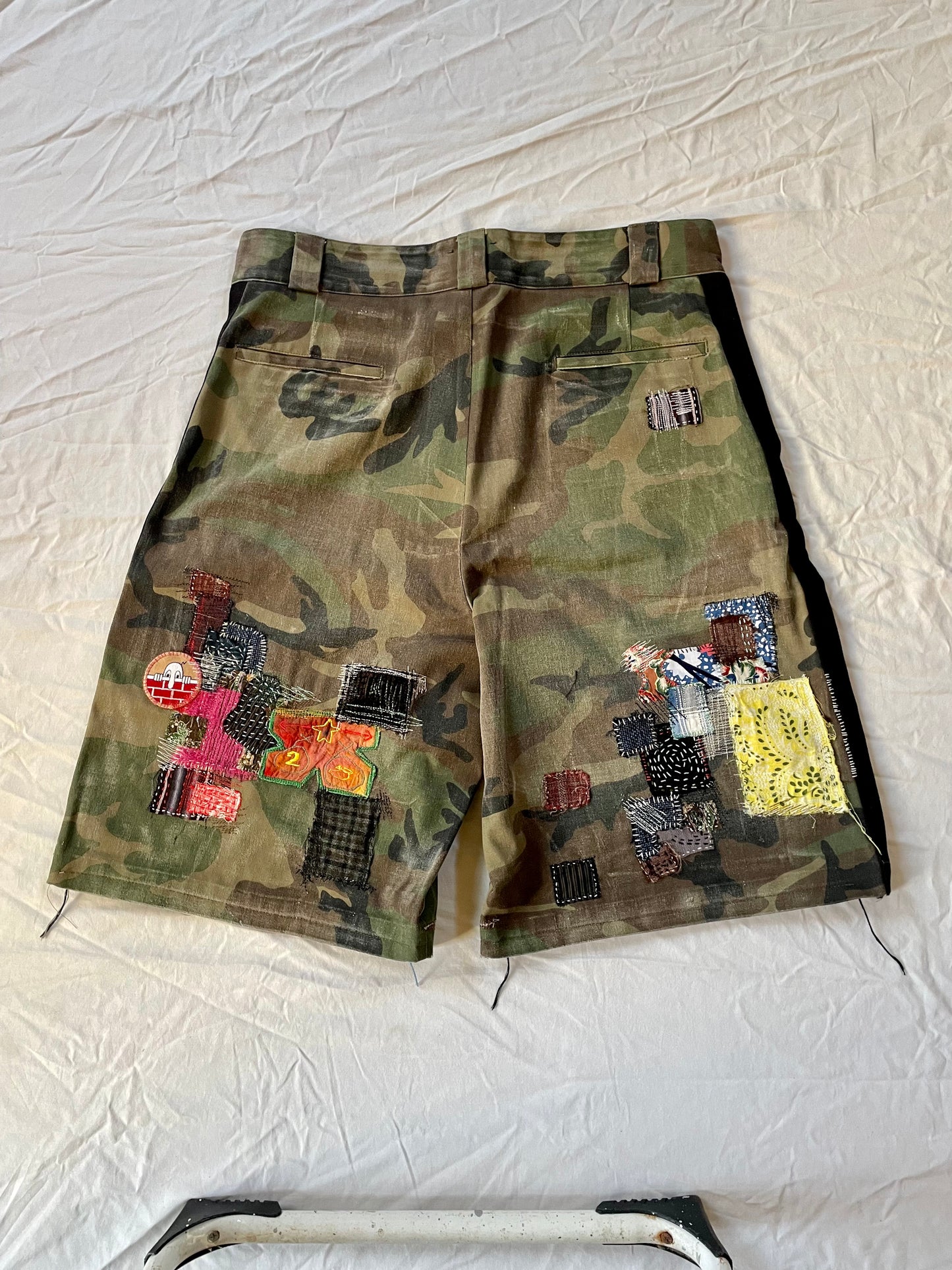 Patchwork Camo Army Shorts