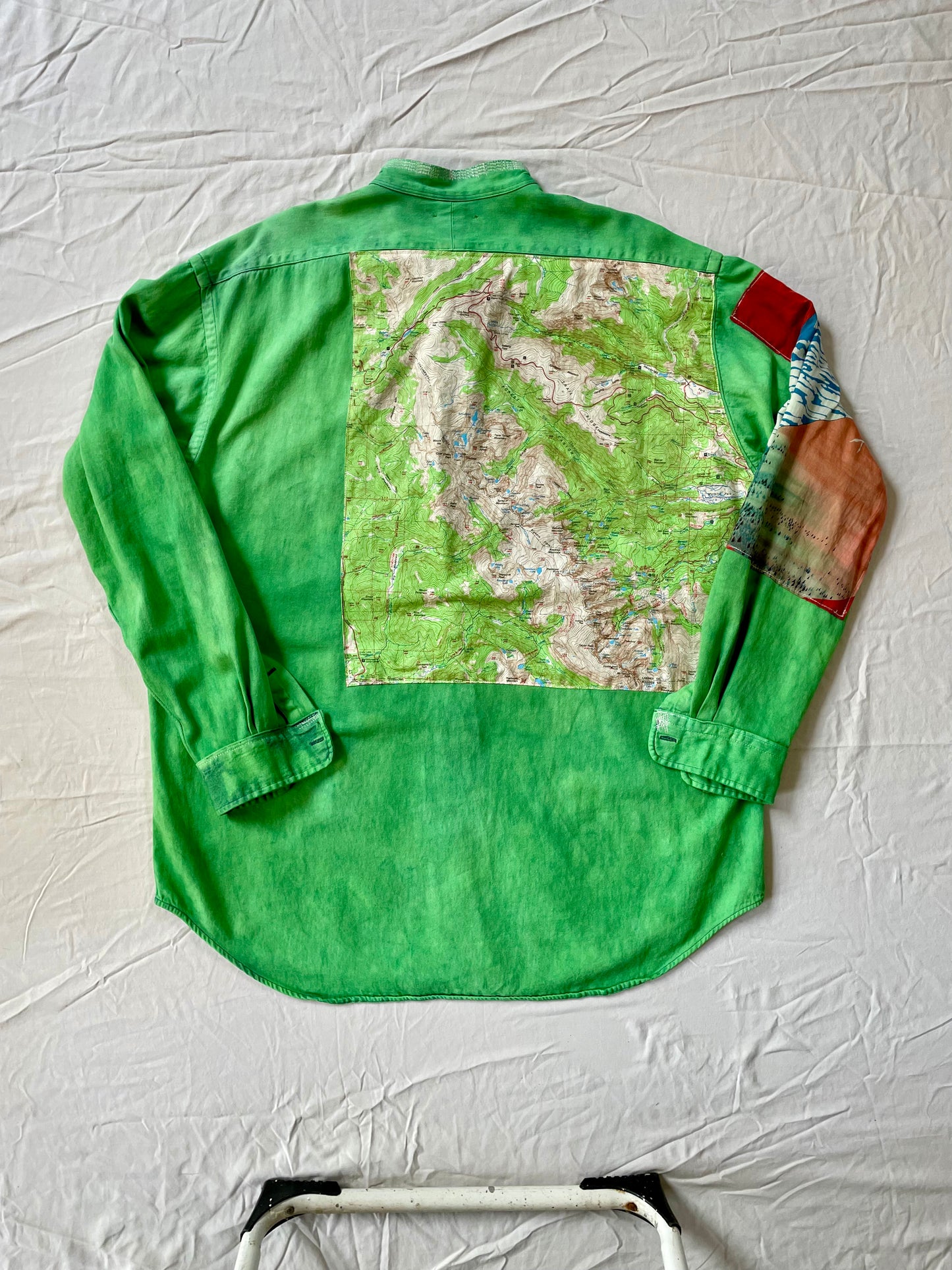 Green Flags Denim Shirt