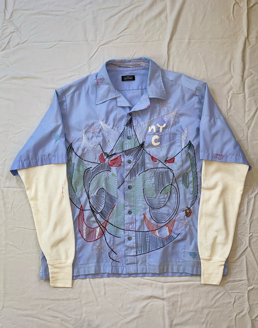 Embroidered Dragons Postal Shirt