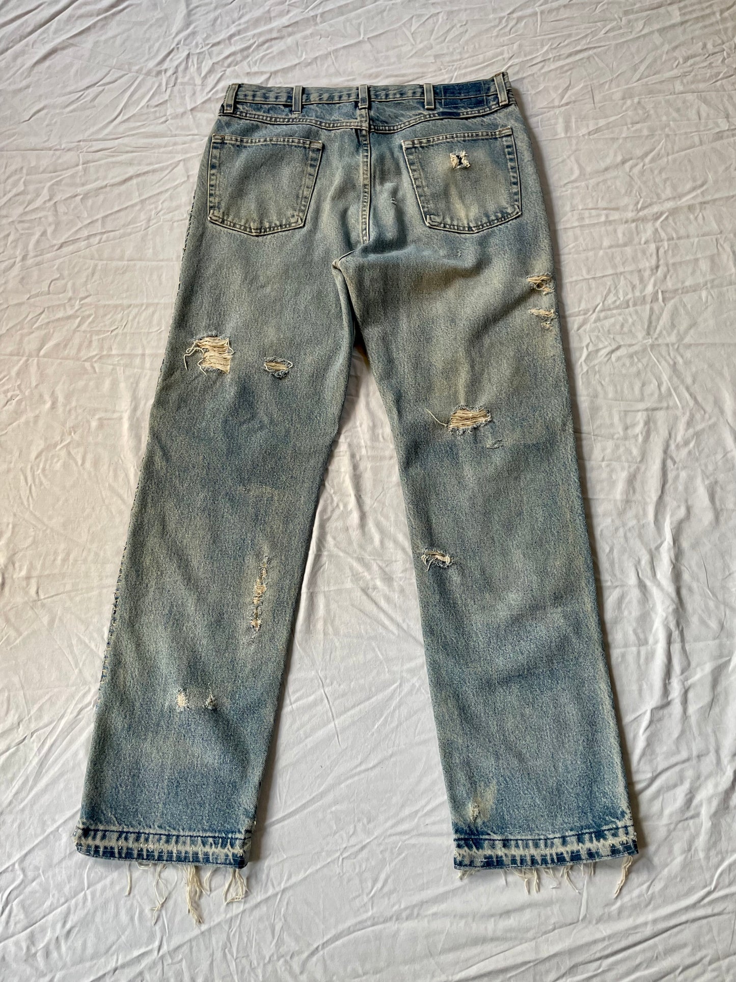 Clay Dyed Crashed Denim Jeans