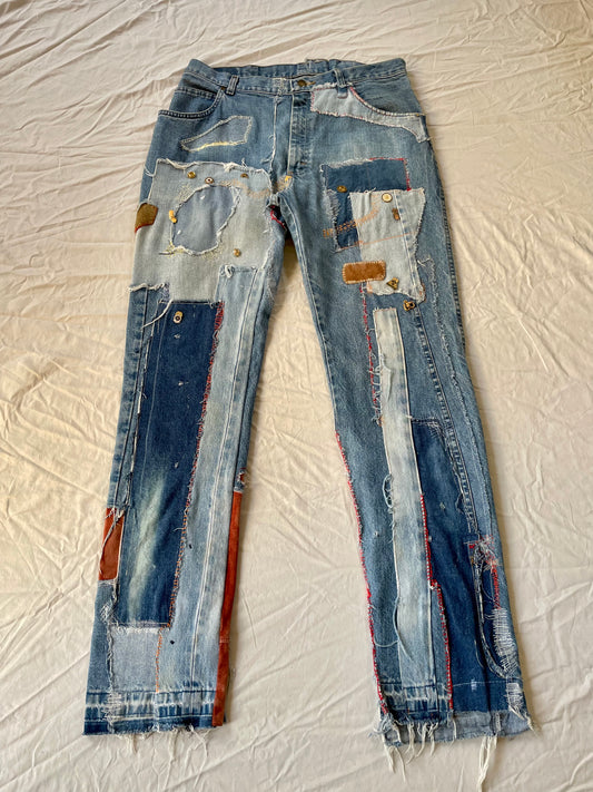 Reconstructed Traveling Man Denim Jeans