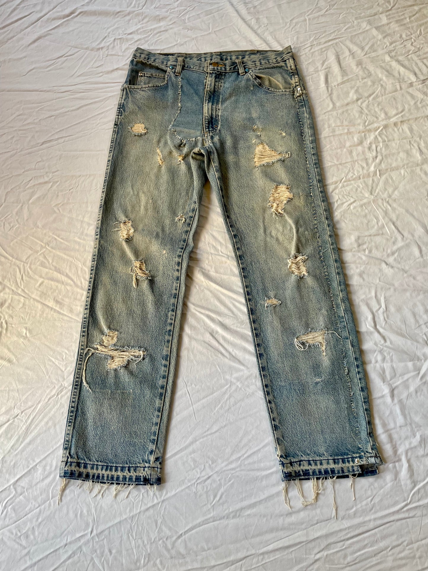 Clay Dyed Crashed Denim Jeans