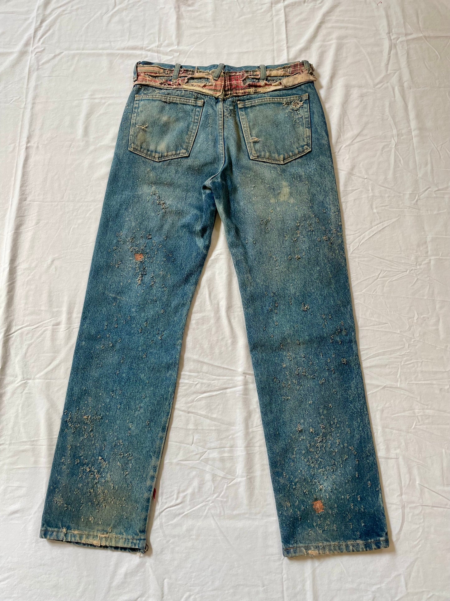 Relic Leather Patched Denim Jeans