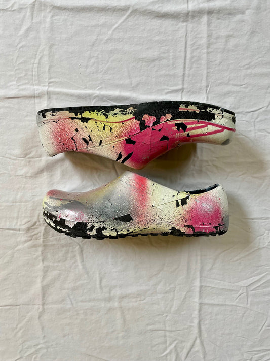 Painted and Cracked Clogs