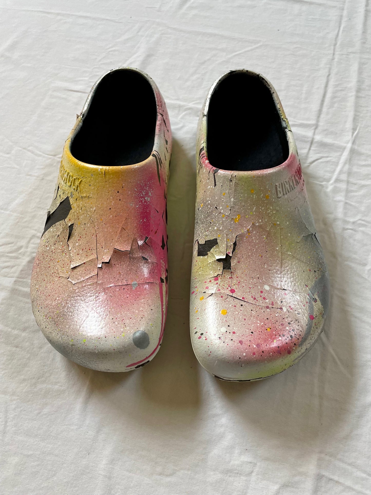 Painted and Cracked Clogs