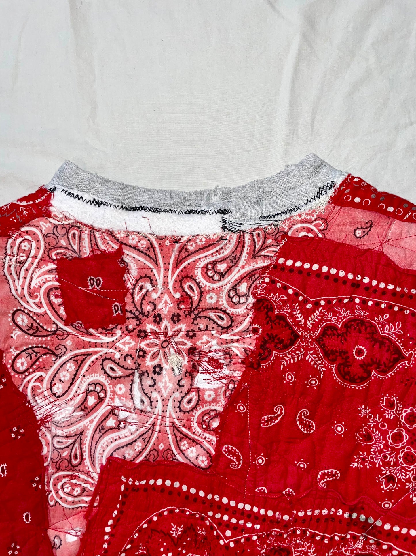 Boro Bandana Oversized Crewneck Sweater