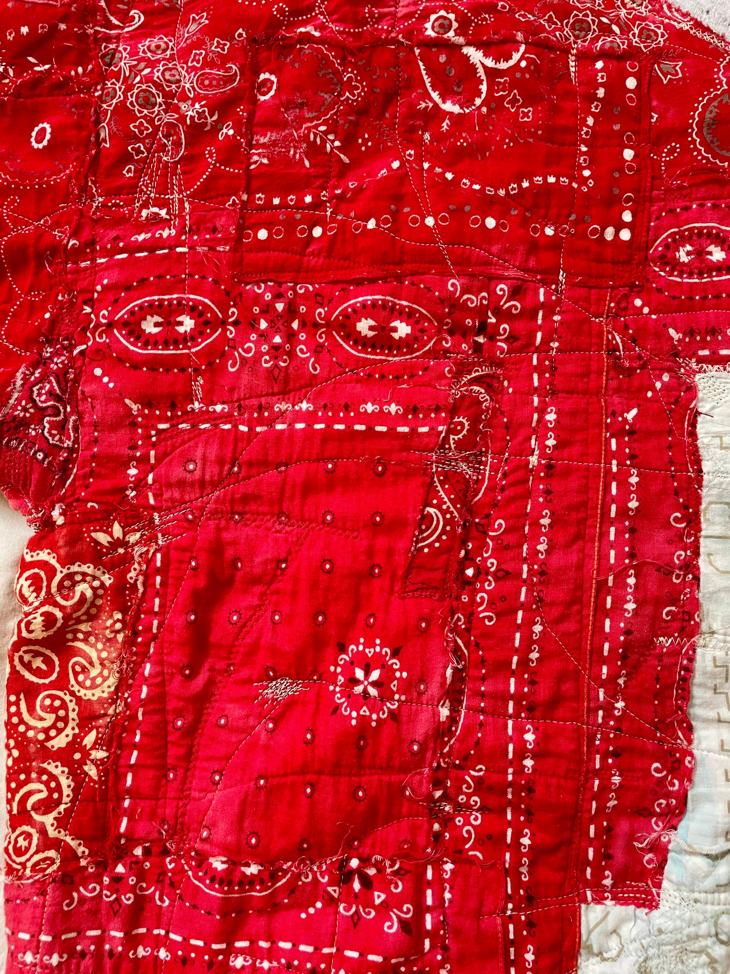 Boro Bandana Oversized Crewneck Sweater