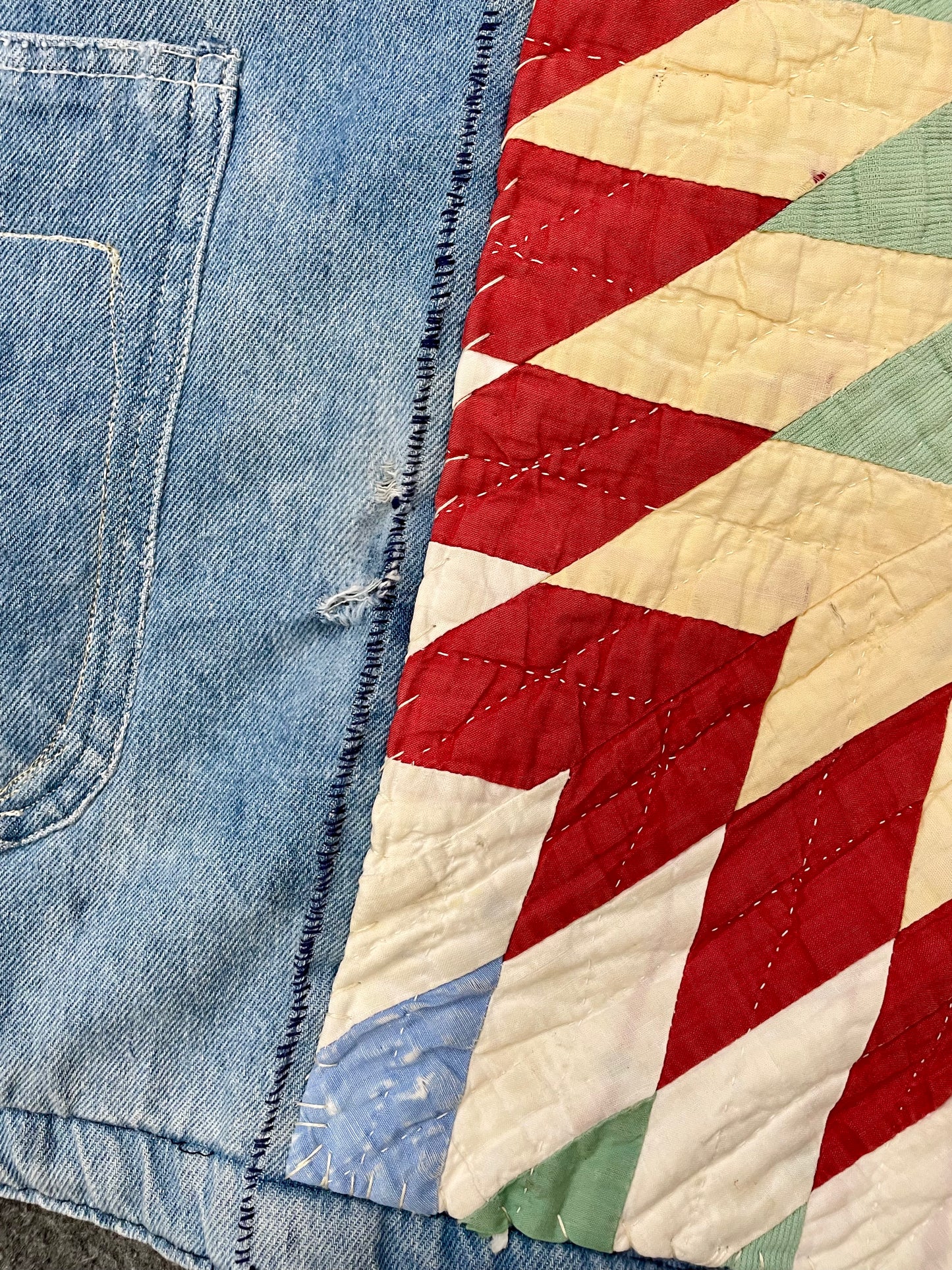 Repaired Denim Prisoner Jacket