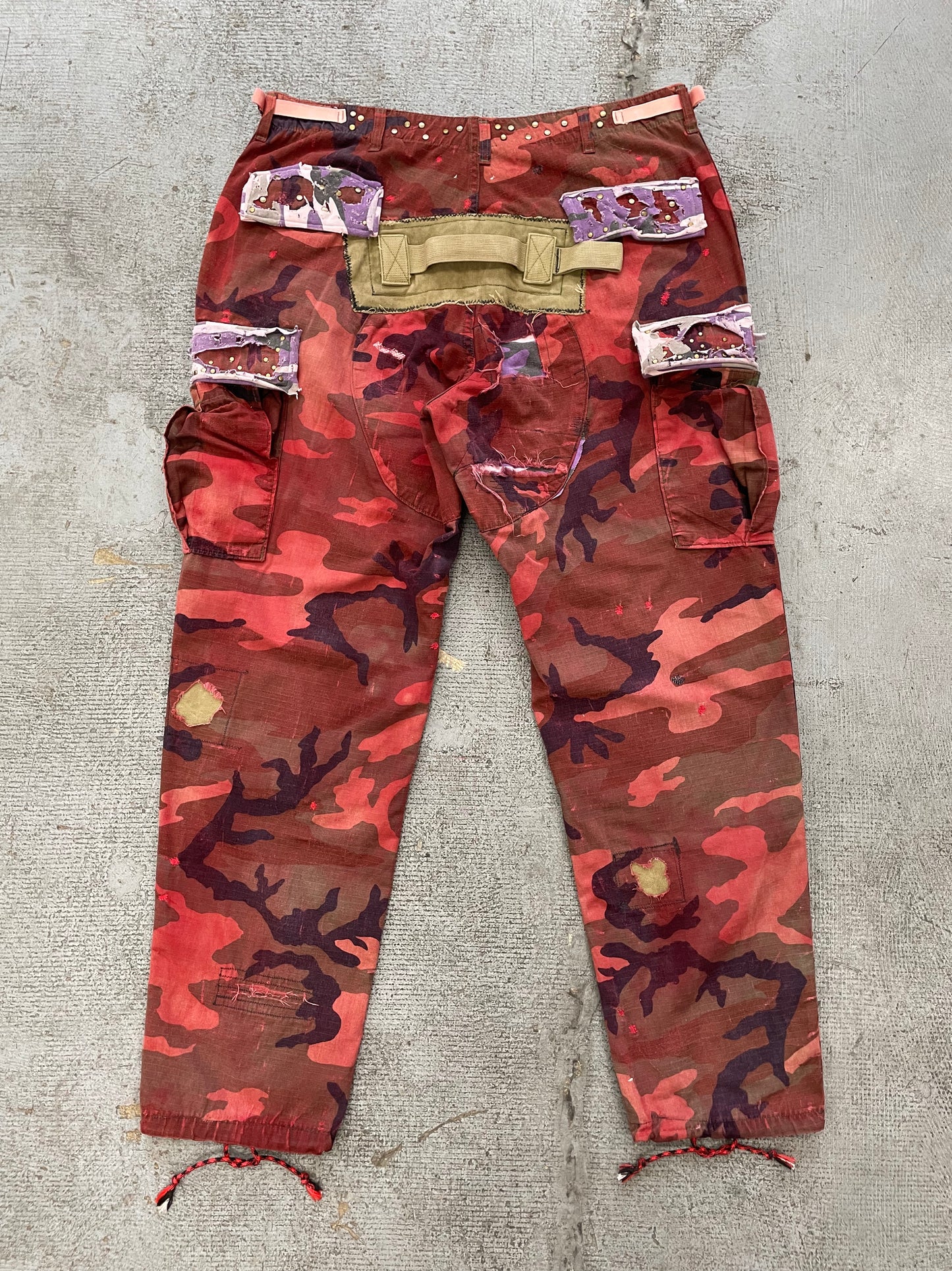 Overdyed Studded Camo Cargo Pants